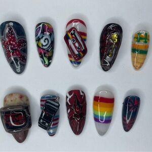 Custom stranger things press on set🕰️📼🚲🩸